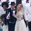 Exclusif - Mariage de Ashlee Simpson et Evan Ross (fils de Diana) dans la maison de Diana Ross à Greenwich dans le Connecticut, le 30 août 2014. 