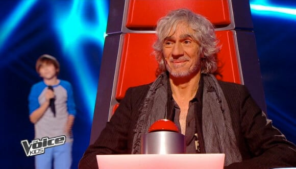 LOuis Bertignac et Hugo dans The Voice Kids, le 30 août 2014 sur TF1.