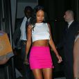  Rihanna quitte le Metropolitan Pavilion &agrave; l'issue du d&eacute;fil&eacute; Anthony Vaccarello x Versus. New York, le 7 septembre 2014. 