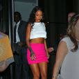  Rihanna quitte le Metropolitan Pavilion &agrave; l'issue du d&eacute;fil&eacute; Anthony Vaccarello x Versus. New York, le 7 septembre 2014. 