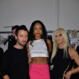  Anthony Vaccarello, Rihanna et Donatella Versace lors de la pr&eacute;sentation de la collection Anthony Vaccarello x Versus &agrave; New York. Le 7 septembre 2014. 