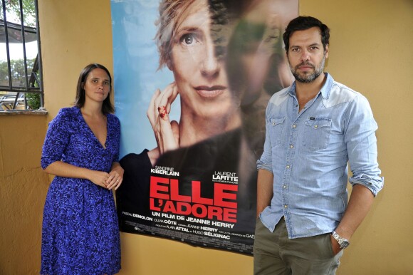 Laurent Lafitte et Jeanne Herry à Nice à l'hôtel La Perouse, le 5 septembre 2014, pour présenter "Elle l'adore" avec Sandrine Kiberlain. Le film est attendu en salles le 24 septembre.