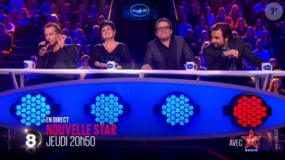 Bande-annonce du troisième prime en live de la Nouvelle Star, édition 2014. Ici on peut voir les jurés Sinclair, Maurane, Philippe Bas, André Manoukian.