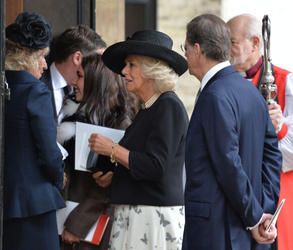 Camilla Parker Bowles a lu un poème le 11 septembre 2014 à l'église Saint Paul de Londres lors du service religieux à la mémoire de Mark Shand, décédé en avril 2014.