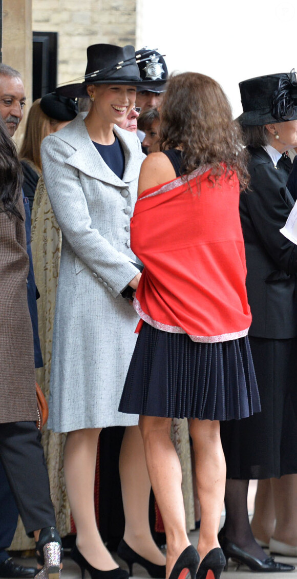 Lady Gabriella Windsor et Clio Goldsmith le 11 septembre 2014 à l'église Saint Paul de Londres lors du service religieux à la mémoire de Mark Shand, décédé en avril 2014.