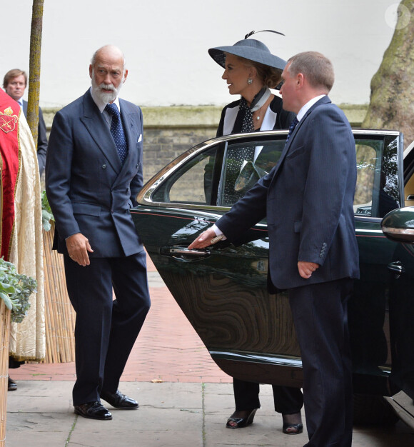 Le prince et la princesse Michael de Kent le 11 septembre 2014 à l'église Saint Paul de Londres lors du service religieux à la mémoire de Mark Shand, décédé en avril 2014.
