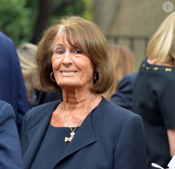Lady Annabel Goldsmith le 11 septembre 2014 à l'église Saint Paul de Londres lors du service religieux à la mémoire de Mark Shand, décédé en avril 2014.