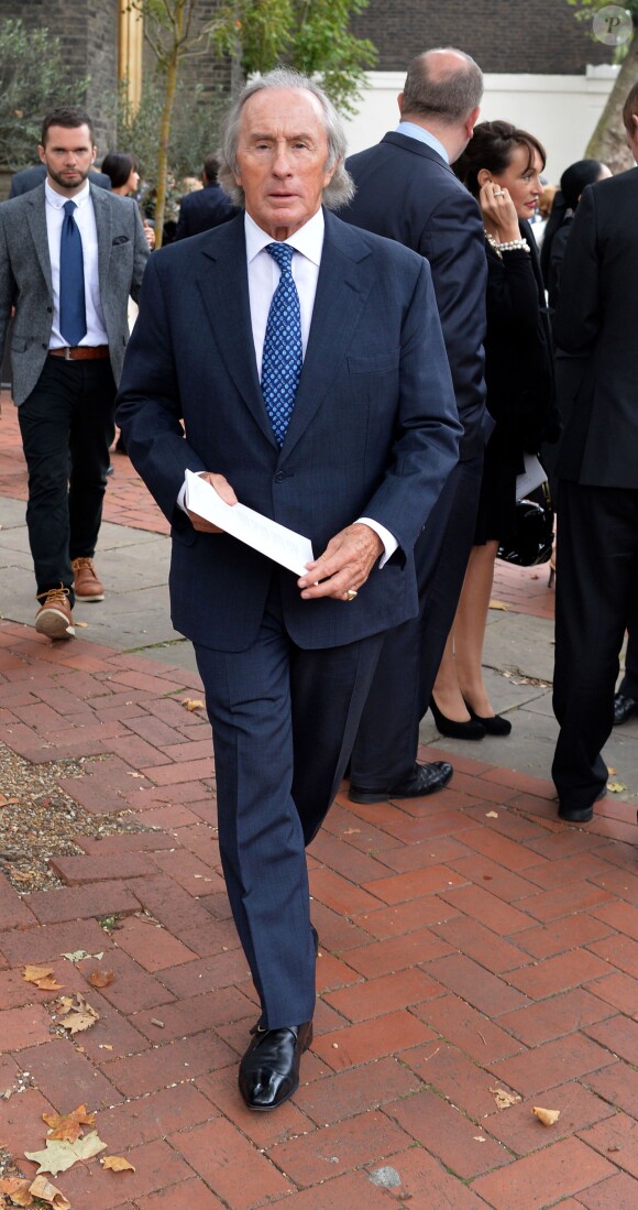 Sir Jackie Stewart le 11 septembre 2014 à l'église Saint Paul de Londres lors du service religieux à la mémoire de Mark Shand, décédé en avril 2014.