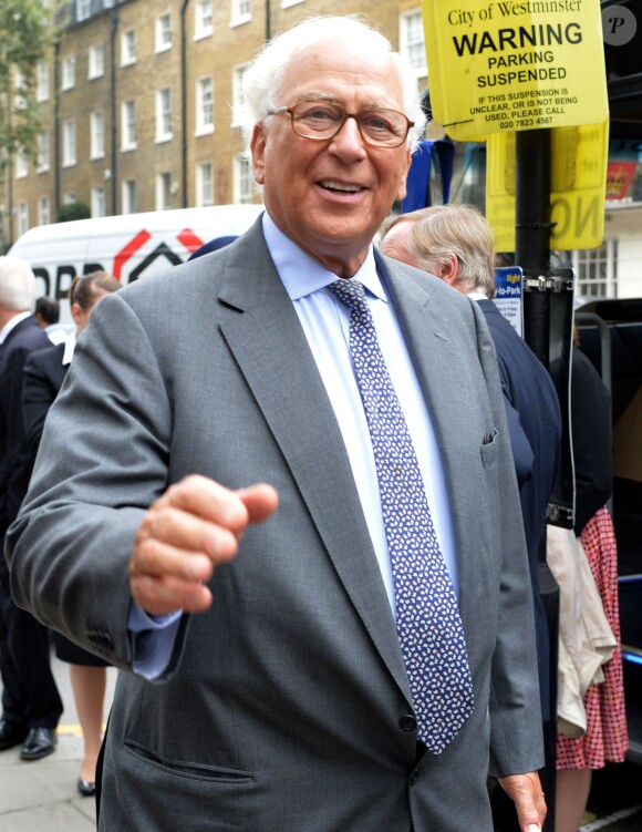 Sir Evelyn de Rothschild le 11 septembre 2014 à l'église Saint Paul de Londres lors du service religieux à la mémoire de Mark Shand, décédé en avril 2014.