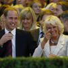 La duchesse Camilla riait aux larmes le 10 septembre 2014 au cours de la cérémonie d'ouverture des Invictus Games, à Londres