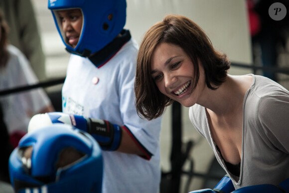 Nathalie Péchalat - Journée évasion organisée par l'association "Premiers de Cordée" pour le 10e anniversaire de la "Semaine du Sport à l'Hôpital" au Stade de France, le 21 mai 2014.