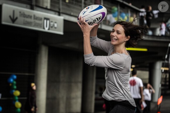 Nathalie Péchalat - Journée évasion organisée par l'association "Premiers de Cordée" pour le 10e anniversaire de la "Semaine du Sport à l'Hôpital" au Stade de France, le 21 mai 2014.