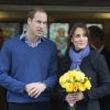 Kate Middleton, enceinte du prince George, quittant avec William l'hôpital King Edward VII, le 6 décembre 2012 à Londres