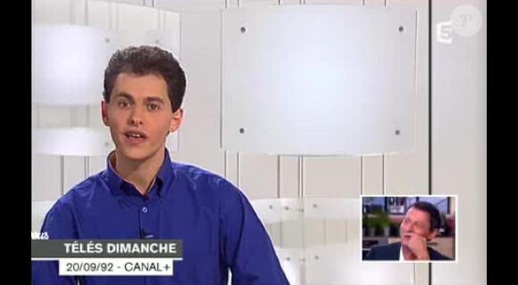 Marc-Olivier Fogiel, lors de sa première télé en 1992 sur Canal+.