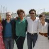 Jina Djemba, Marius Colucci, Clémence Thioly, Anthony Delon et Charlotte Gaccio, au 16e Festival de la Fiction TV, à La Rochelle le 11 septembre 2014.