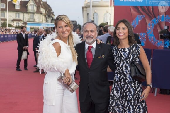 Olivier Dassault, sa femme Natacha Nikolajevic et sa fille Helena - Avant-première du film "Sin City" lors du 40ème festival du cinéma américain de Deauville, le 13 septembre 2014.