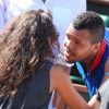 La jolie Noura, compagne de Jo-Wilfried Tsonga, à Paris le 12 septembre 2014 après la demi-finale de la Coupe Davis entre la France et la Republique Tchèque à Roland-Garros