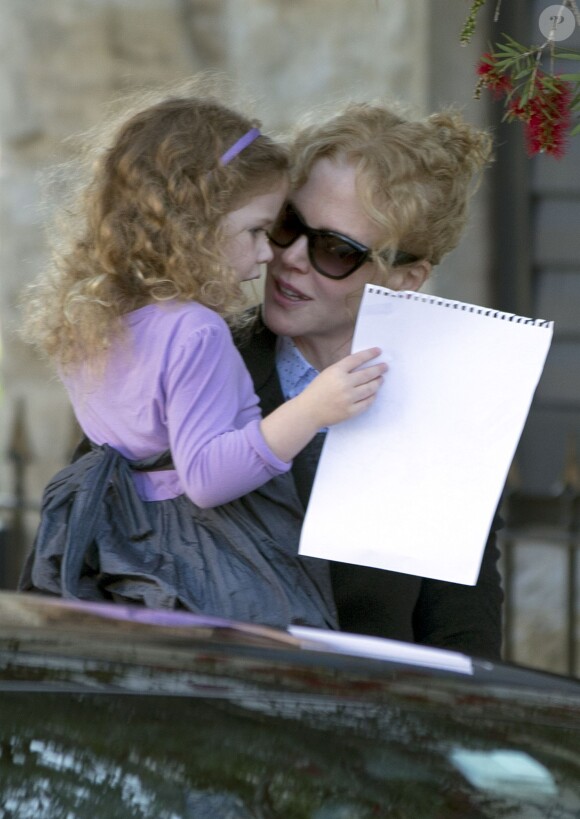 Nicole Kidman, avec sa fille Sunday, rend visite à sa mère Janelle à Sydney en Australie après l'annonce tragique du décès de son père. 14 septembre 2014