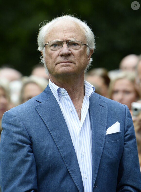 Le roi Carl XVI Gustaf de Suède à Öland le 14 juillet 2014.