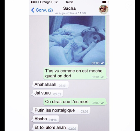 Elodie et Sacha de Secret Story 8 sont nostalgiques de l'époque où ils dormaient ensemble dans la Maison des Secrets. Septembre 2014.
