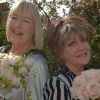 Amanda Barrie (à droite) et sa femme Hilary Bonner, le 12 septembre 2014