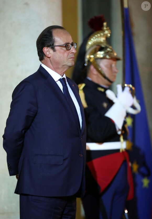 La reine Rania et le roi Abdullah II de Jordanie étaient reçus le 17 septembre 2014 à l'Elysée par le président François Hollande pour un dîner de travail.
