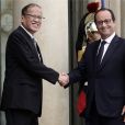 François Hollande reçoit Benigno Aquino III à l'Elysée le 17 septembre 2014