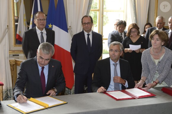 François Hollande reçoit Benigno Aquino III à l'Elysée le 17 septembre 2014