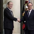 François Hollande reçoit Benigno Aquino III à l'Elysée le 17 septembre 2014