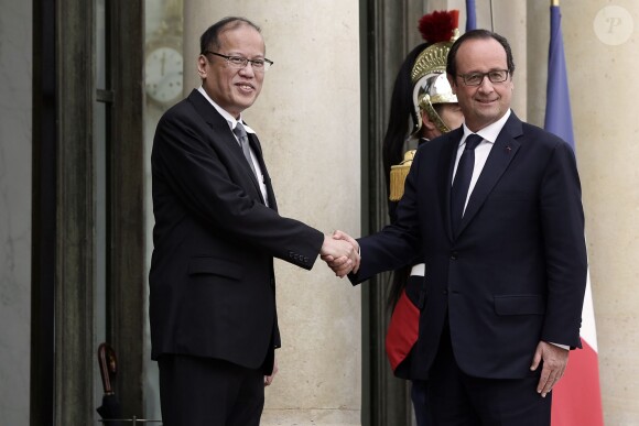 François Hollande reçoit Benigno Aquino III à l'Elysée le 17 septembre 2014