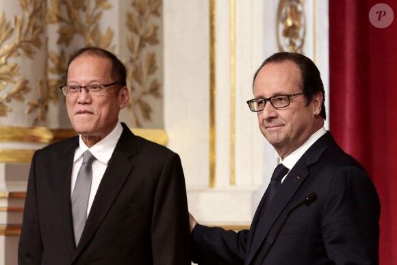 François Hollande reçoit Benigno Aquino III à l'Elysée le 17 septembre 2014