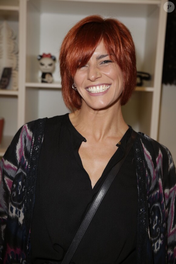 Fauve Hautot à la soirée eBay à la galerie d'art de la rue de Louvois à Paris. Le 11 septembre 2014.