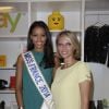 Flora Coquerel et Sylvie Tellier à la soirée eBay à la galerie d'art de la rue de Louvois à Paris. Le 11 septembre 2014.