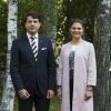 La princesse victoria de Suède en visite officielle à Riga en Lettonie le 17 septembre 2014 dans le cadre du mandat de la ville comme Capitale européenne de la culture 2014