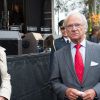 Le roi Carl Gustaf XVI de Suède en visite à Burträsk, dans le nord de la Suède, le 17 septembre 2014.