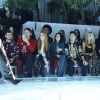 Bella Thorne, Leigh Lezark, Geordon Nicol et Heidi Klum assistent au défilé Versace printemps-été 2015 à Milan le 19 septembre 2014 