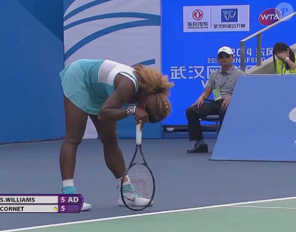 Serena Williams, en perdition lors du tournoi de Wuhan, le 23 septembre 2014