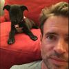 Scott Foley et son chien le 20 septembre 2014.