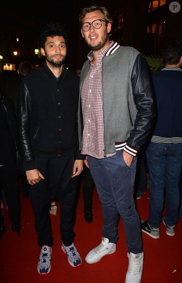 Tony Saint-Laurent et Amaury Leveaux - Soirée de lancement du jeu vidéo "FIFA 2015" à l'Opéra Garnier Restaurant à Paris le 22 septembre 2014.