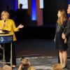 Chelsea Clinton et ses aprents Bill et Hillary à la 10e rencontre annuelle des Clinton Global Initiative à New York, le 23 septembre 2014