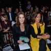 Katia Toledano et Carla Bruni au défilé Dior printemps/été 2015 à Paris le 26 septembre 2014