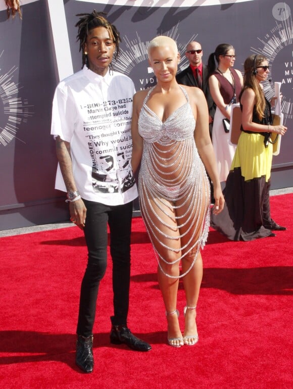 Wiz Khalifa et Amber Rose en couple aux MTV Video Music Awards à Los Angeles, le 24 août 2014.