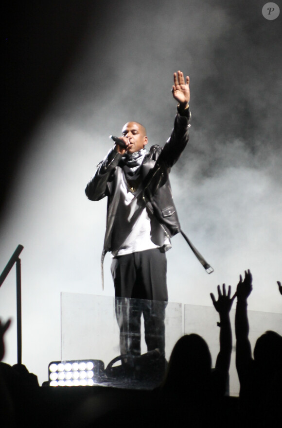 Jay Z et Beyoncé en concert dans le cadre de leur tournée "On The Run" à Pasadena, le 2 août 2014. 