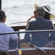George Clooney et sa femme Amal Alamuddin quittant Venise, le 29 septembre 2014 après leur mariage civil et les cérémonies qui ont précédé