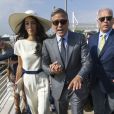 George Clooney et sa femme Amal Alamuddin quittant Venise, le 29 septembre 2014 après leur mariage civil et les cérémonies qui ont précédé