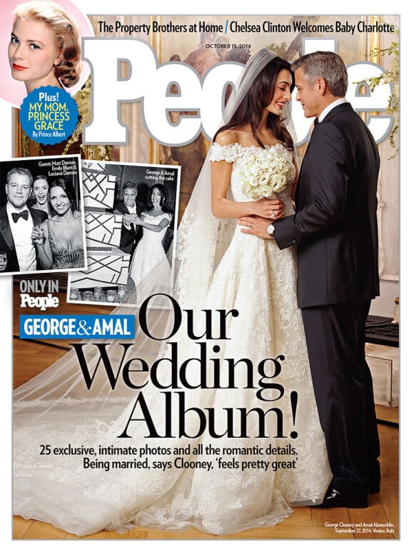 Les mariés George Clooney et Amal Alamuddin en couverture du magazine People