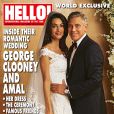  Les mari&eacute;s George Clooney et Amal Alamuddin en couverture du magazine Hello! 