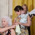  Norah Jones en compagnie de son fils de 3 mois lors d'un concert à la Maison-Blanche, le 12 mai 2014. 
