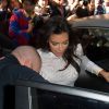 Kim Kardashian, attaquée par Vitalii Sediuk à l'entrée du Grand Hôtel. Paris, le 25 septembre 2014.