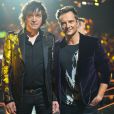 Cali et David Hallyday - Deuxième prime de "Rising Star" sur M6. Le 2 octobre 2014.